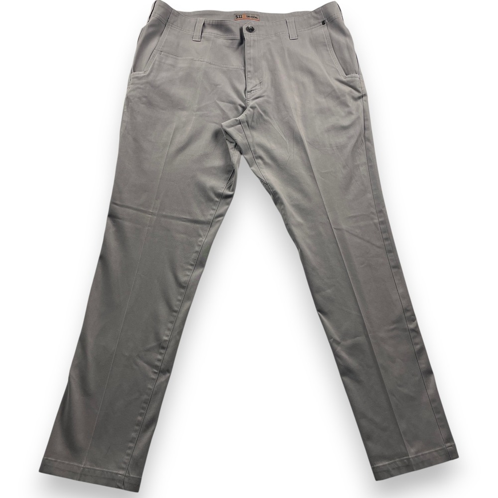 5.11 Tactical Mens Edge Chino Pants Grey 74481-082 Straight Leg 38x34